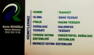 RIFAIOGLU DOGALGAZ ISITMA SOGUTMA SISTEMLERI hizmet