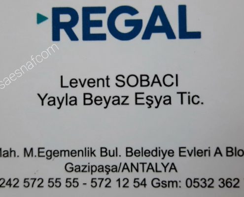 GAZIPASA REGAL YAYLA BEYAZ ESYA KAPAK