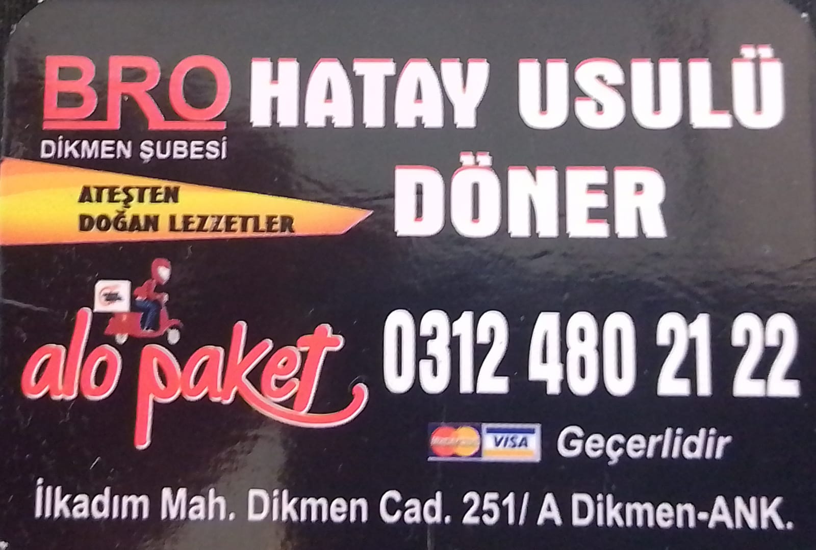 DIKMEN BRO HATAY USULU DONER