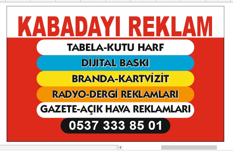 ANTAKYA KABADAYI REKLAM TABELA 1